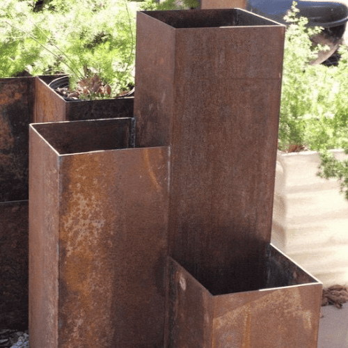 Corten Steel Rectangle Planter Boxes