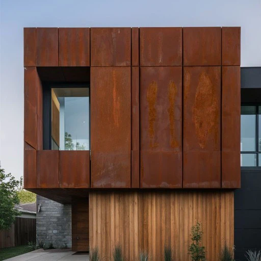 weathering steel retaining wall