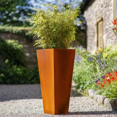 Tapered Corten Steel Planters Tapered Corten Steel Planters