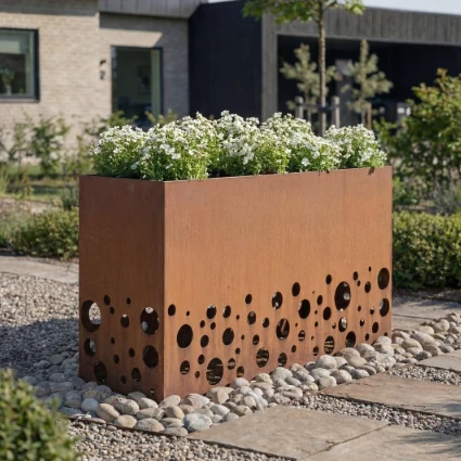 Perforated Corten Steel Planters Perforated Corten Steel Planters