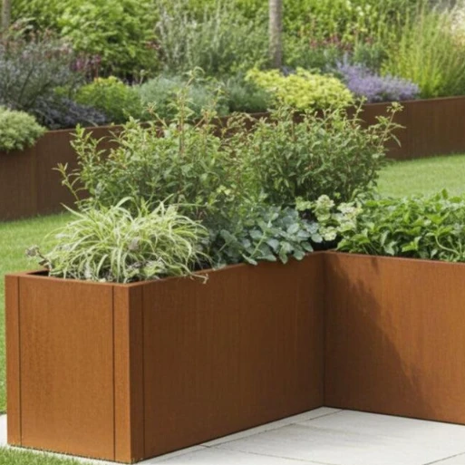 Modular Corten Steel Boxes Modular Corten Steel Boxes