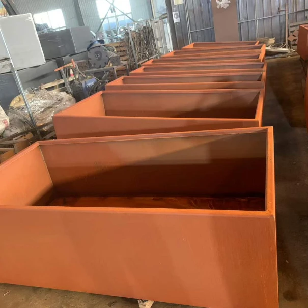 Large Corten Steel Planter Large Corten Steel Planter