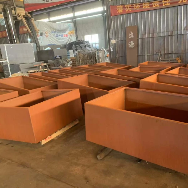 Large Corten Steel Boxes Large Corten Steel Boxes