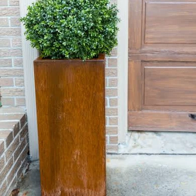 Rusted Steel Planter Surface Finishes Rusted Steel Planter Surface Finishes