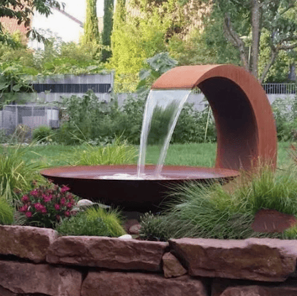 Corten steel water fountains Corten steel water fountains