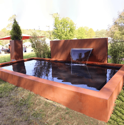 large Corten Steel Water Fountain large Corten Steel Water Fountain