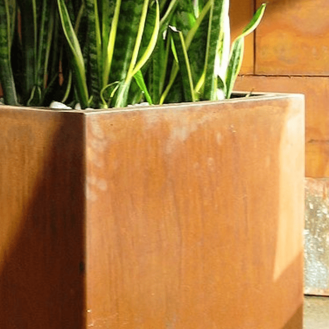 corten steel planter corten steel planter