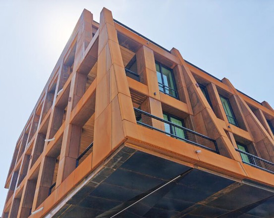 Weathering steel curtain walls Weathering steel curtain walls