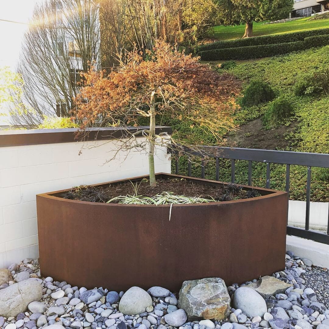 Corten Steel Heavy Planter for Outdoor Plants Corten Steel Heavy Planter for Outdoor Plants