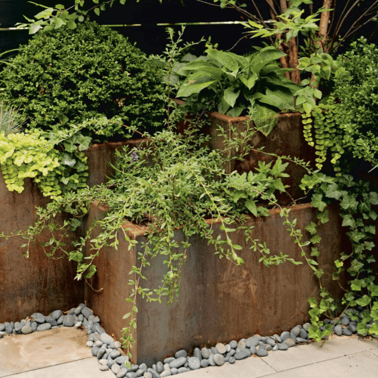 Corten Steel Rectangle Planter Boxes Corten Steel Rectangle Planter Boxes